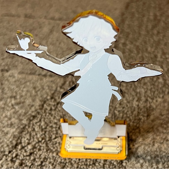 Demon Slayer Kimetsu no Yaiba Zenitsu Agatsuma Acrylic Figure Stand Cafe Collab - Picture 3 of 7